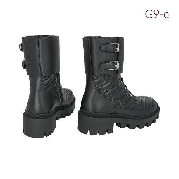 Gucci 628855 Women's Interlocking Gg Logo Matelasse Leather Ankle Boots - Picture 4 of 13